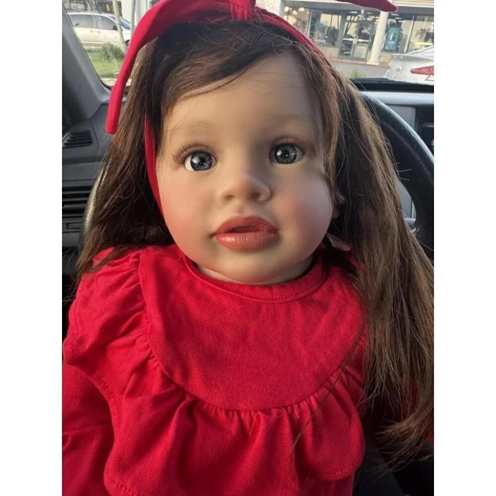 🆕26Inch African American Reborn Baby Dolls Soft Cloth Body Red Pippa-girl